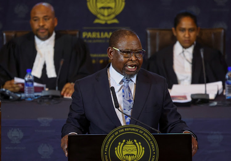 Finance minister Enoch Godongwana delivers his medium-term budget policy statement in Cape Town, November 1 2023. Picture: ESA ALEXANDER/REUTERS