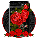 ダウンロード Luxury Black Red Rose Theme をインストールする 最新 APK ダウンローダ