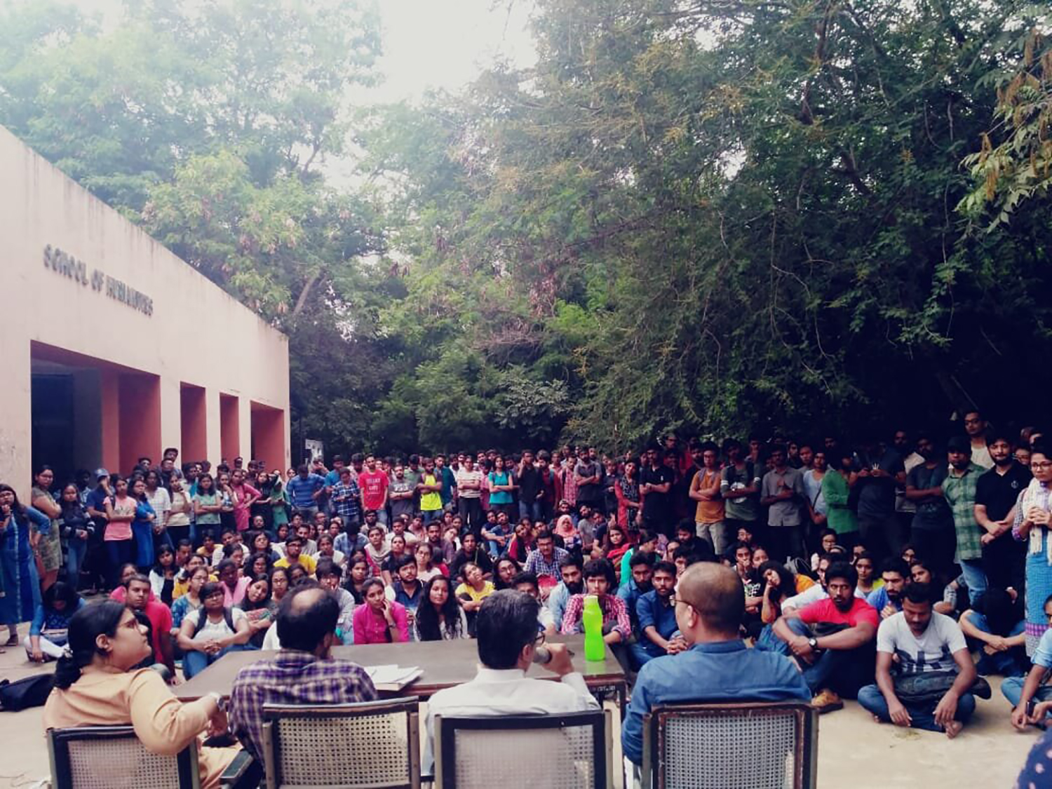 Kashmir-related protests and discussions stopped at the University of Hyderabad