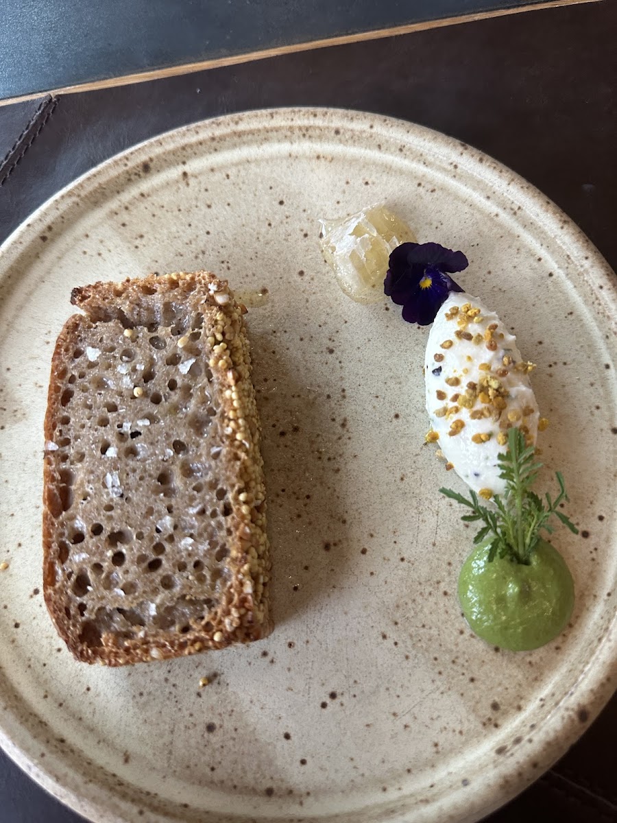 House-made gluten free millet and buckwheat bread