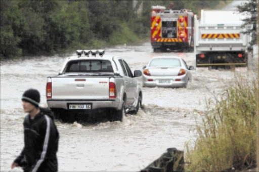 Motorists navigate the North East expressway in East London yesterday Picture: MARK ANDREWS