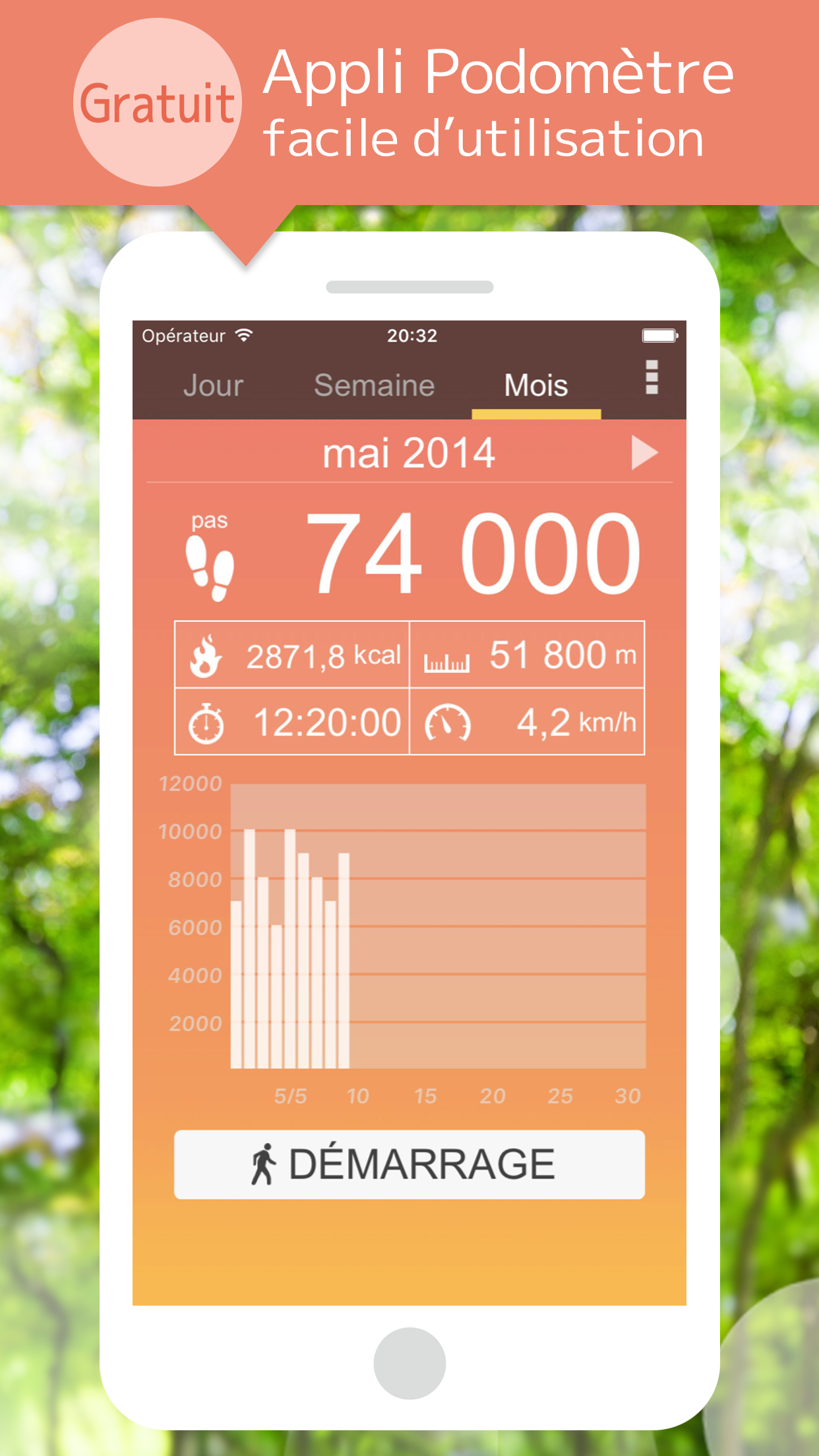 Android application Pedometer - Step Counter App screenshort