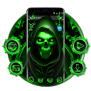 ダウンロード Neon Emerald Skull Apus Launcher Theme 20 をインストールする 最新 APK ダウンローダ