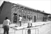 PICKING UP: Strong winds took the roof Matsebe Secondary school in Malepetleke at the weekend. Pic. Eward Maahlamela. 23/10/2006. © Sowetan.