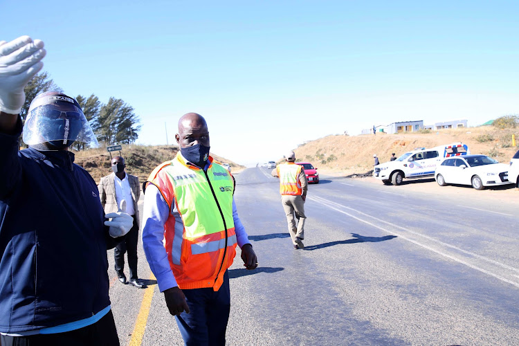 KZN MEC for transport, community safety and liaison Bheki Ntuli and KwaNongoma municipal manager Mpumelelo Mnguni visited the scene of the fatal accident on the R66.