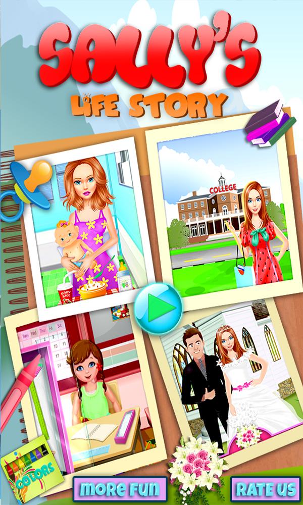 Android application Sally Grows Up - Life Story screenshort