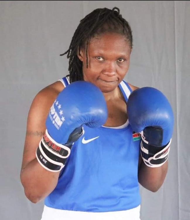 Hit Squad middleweight boxer Elizabeth Andiego during a past event.