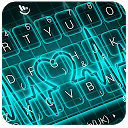 ダウンロード Neon Blue Heart Keyboard Theme をインストールする 最新 APK ダウンローダ