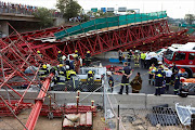 Two people were killed and at least 19 injured - several of them seriously - on Wednesday in October 2015 when a bridge under construction by Murray & Roberts next to Grayston Drive, Sandton, collapsed onto one of Johannesburg’s main freeways.