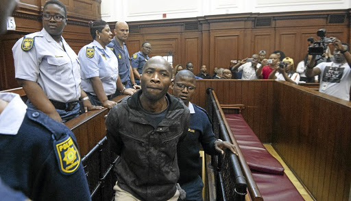 Luyanda Botha at his pre-trial hearing in Cape Town.