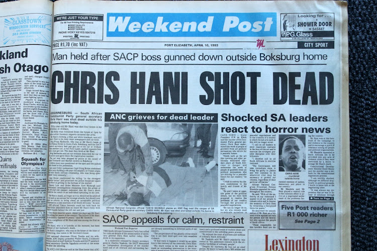 The Weekend Post was already being printed when news of Chris Hani's death broke and a decision was made to stop the press