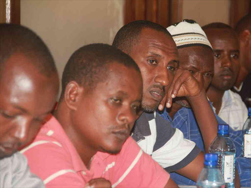 Members of the Somali community during a meeting on the security bill at Pride Inn Hotel in Mombasa, January 2015. /ELKANA JACOB
