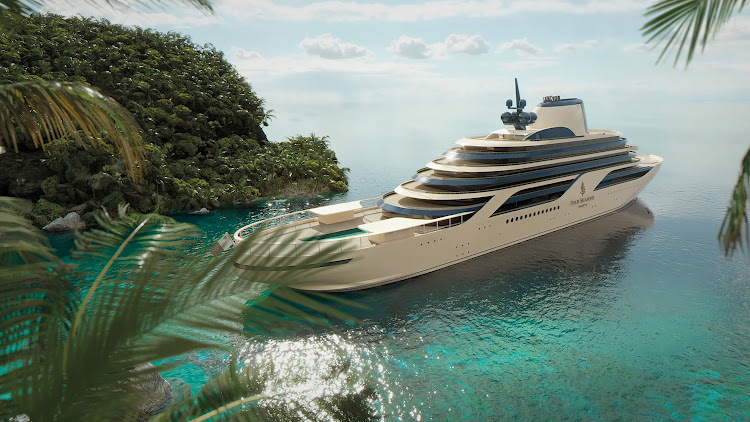 The aft deck will feature a swimming pool and an entertainment area that can be converted to an outdoor cinema.