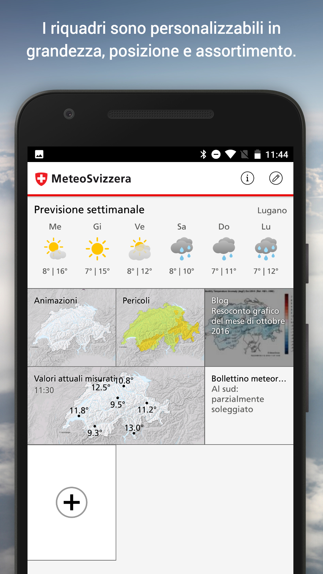 Android application MeteoSwiss screenshort