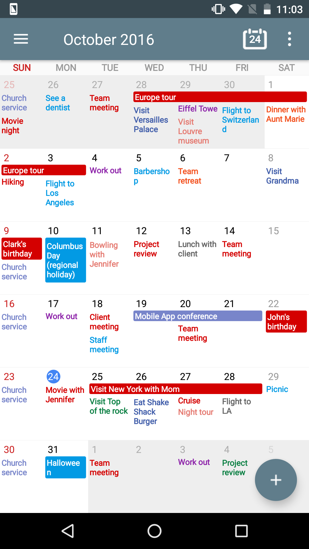 Android application Calendar+ Schedule Planner screenshort