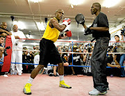 Floyd Mayweather during a  workout at the Peacock Gym, London. / Daniel Hambury  /  Getty Images
