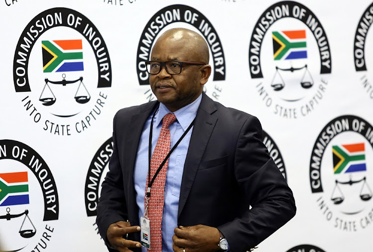 Former CEO of GCIS, Themba Maseko during the second day of his testimony at the state capture commission on inquiry in Parktown, Johannesubrg, on Thursday, August 30 2018.