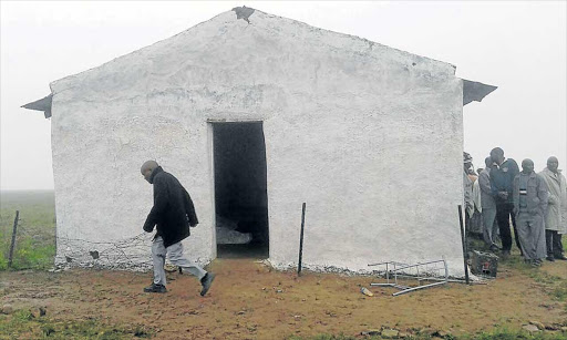 BAPTISM OF FIRE: The United Methodist Church of Southern Africa’s Luzuko Society church hall in Ngceza village near Tsomo was struck by lightning, killing four congregates and injuring four others Picture: SUPPLIED