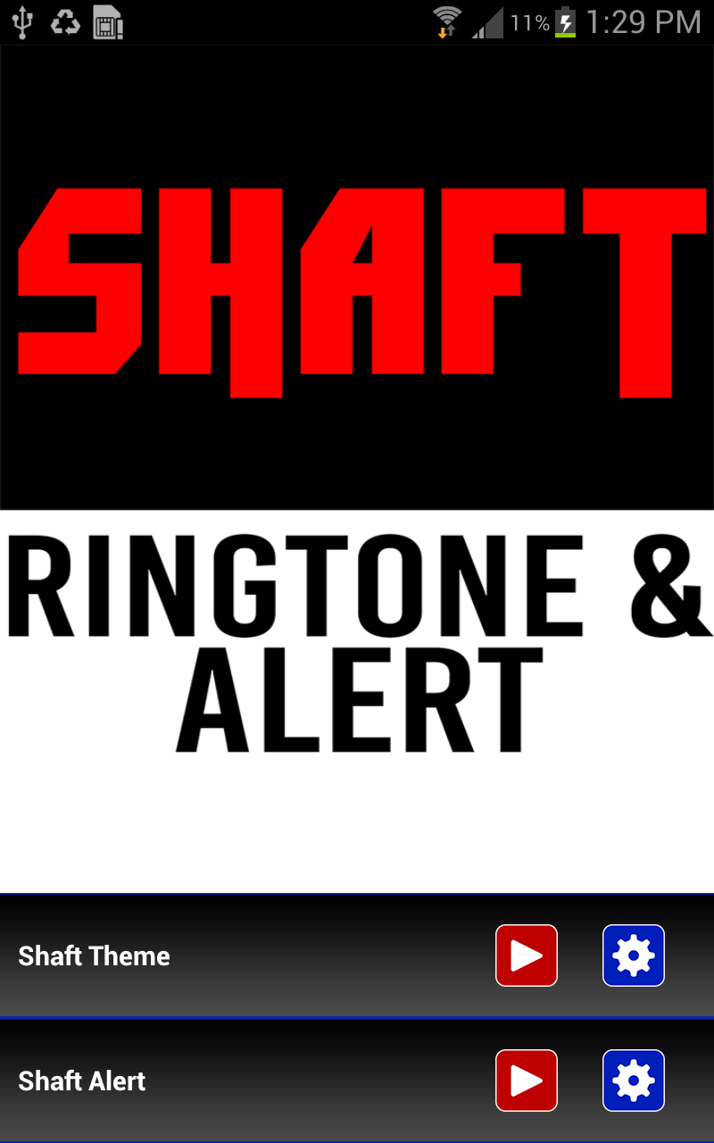 Android application Shaft Theme Ringtone and Alert screenshort