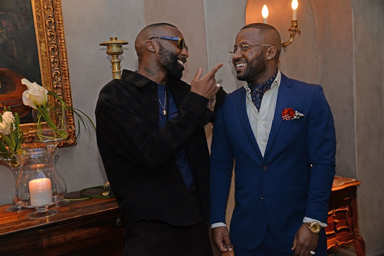 Riky Rick and Cassper Nyovest during a launch in 2017.