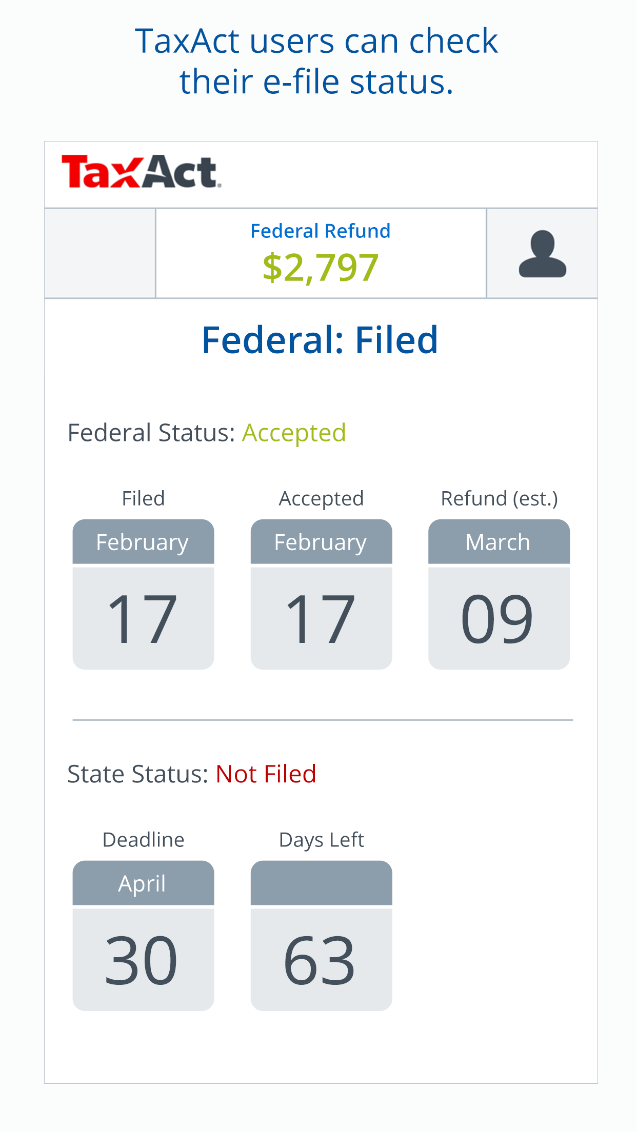 Android application Tax Return Status by TaxAct screenshort