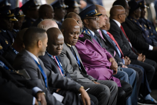 Hawks head Benny Ntlemeza during the South African Police Service commemoration service for slain police officers on September 6, 2015 at the Union Buildings in Pretoria, South Africa.