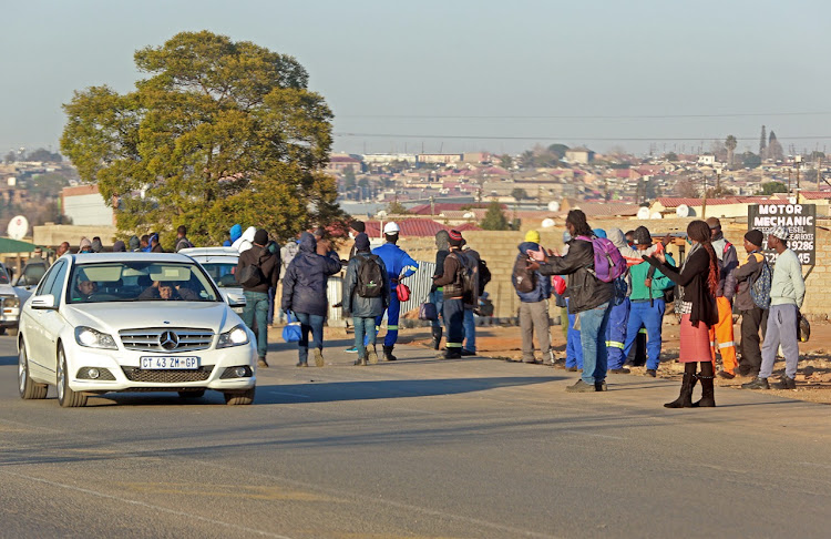 Commuters across Gauteng have been left stranded as the taxi industry embarks on a shutdown on June 22 2020 in the province after a stalemate between the government and the industry regarding the relief fund offered.