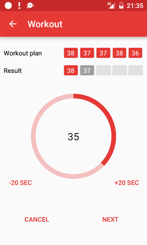 Android application Sit-Ups ABS Coach screenshort