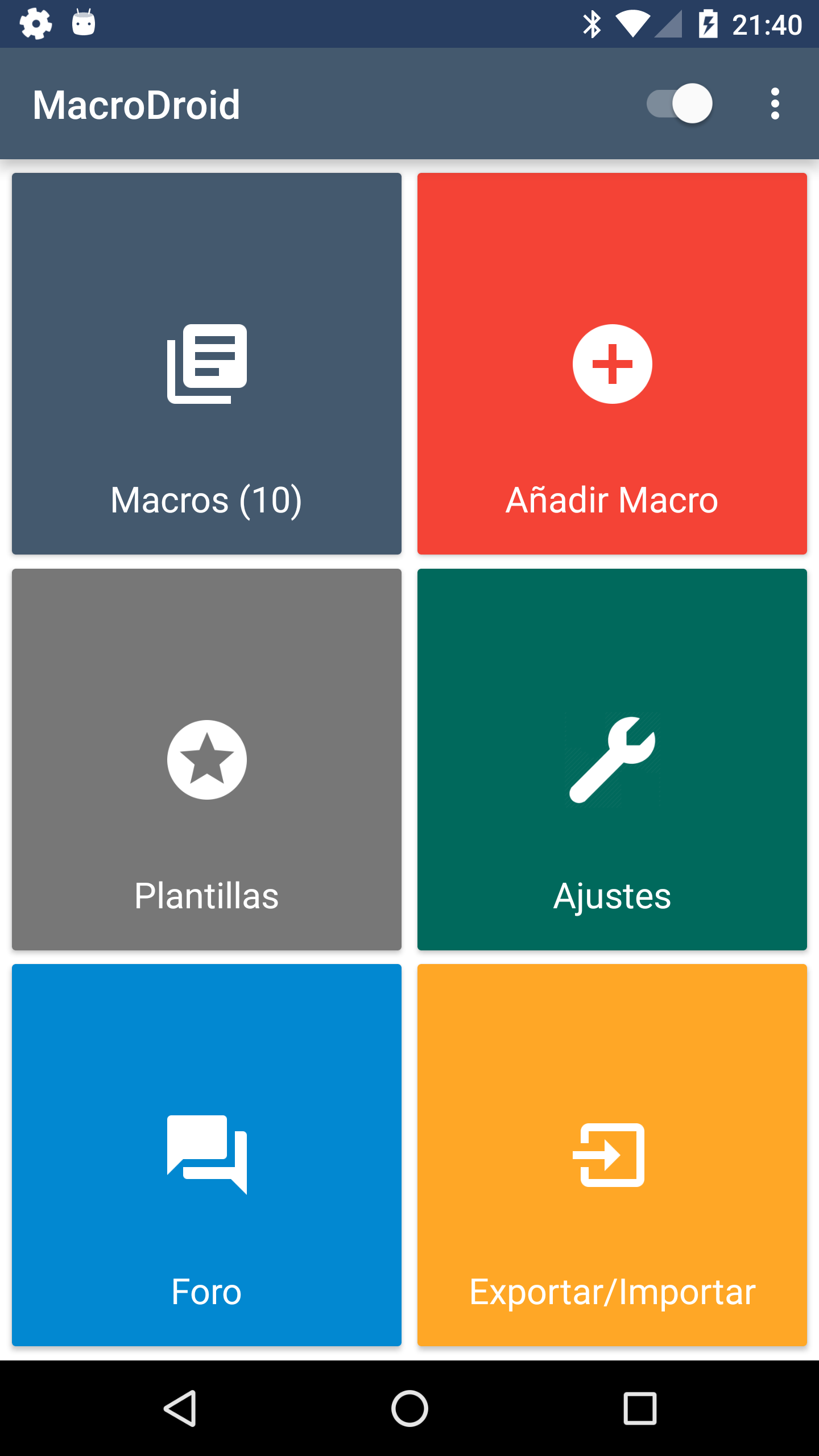 Android application MacroDroid - Device Automation screenshort