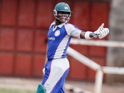 Maurice Ouma of Swamibapa bats during previous Nairobi Provincial Cricket Association league match /PIC-CENTRE