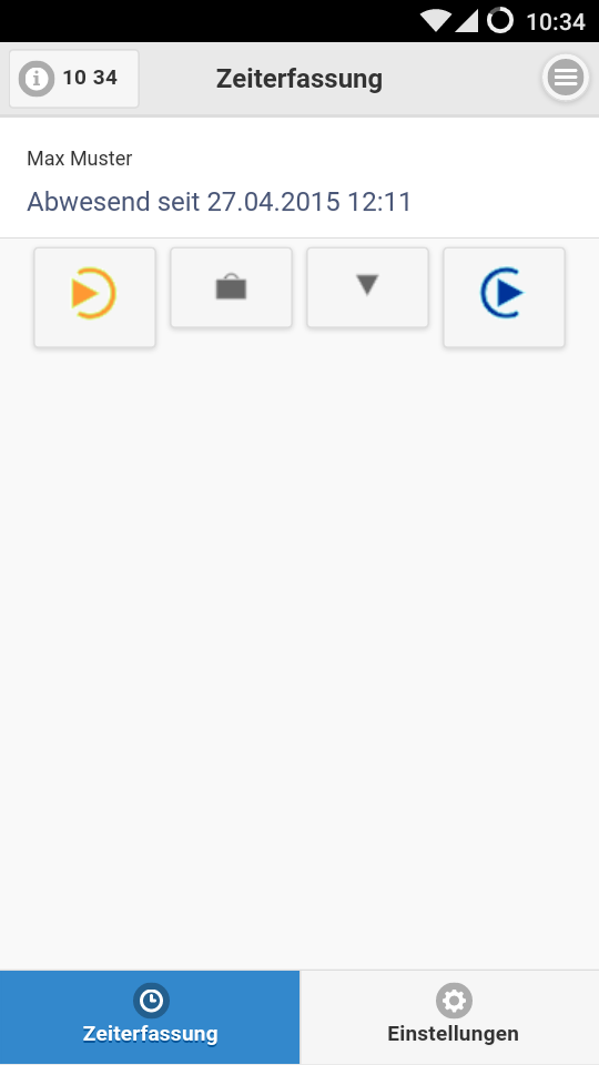 Android application Zeiterfassung screenshort
