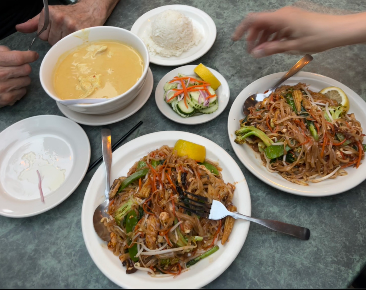 Coconut curry and two pad thai