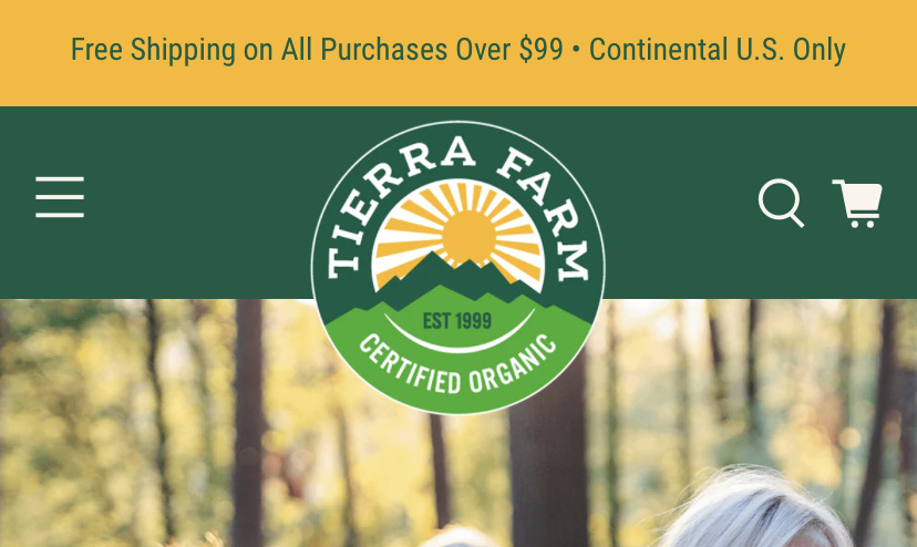 Tierra Farm gluten-free menu