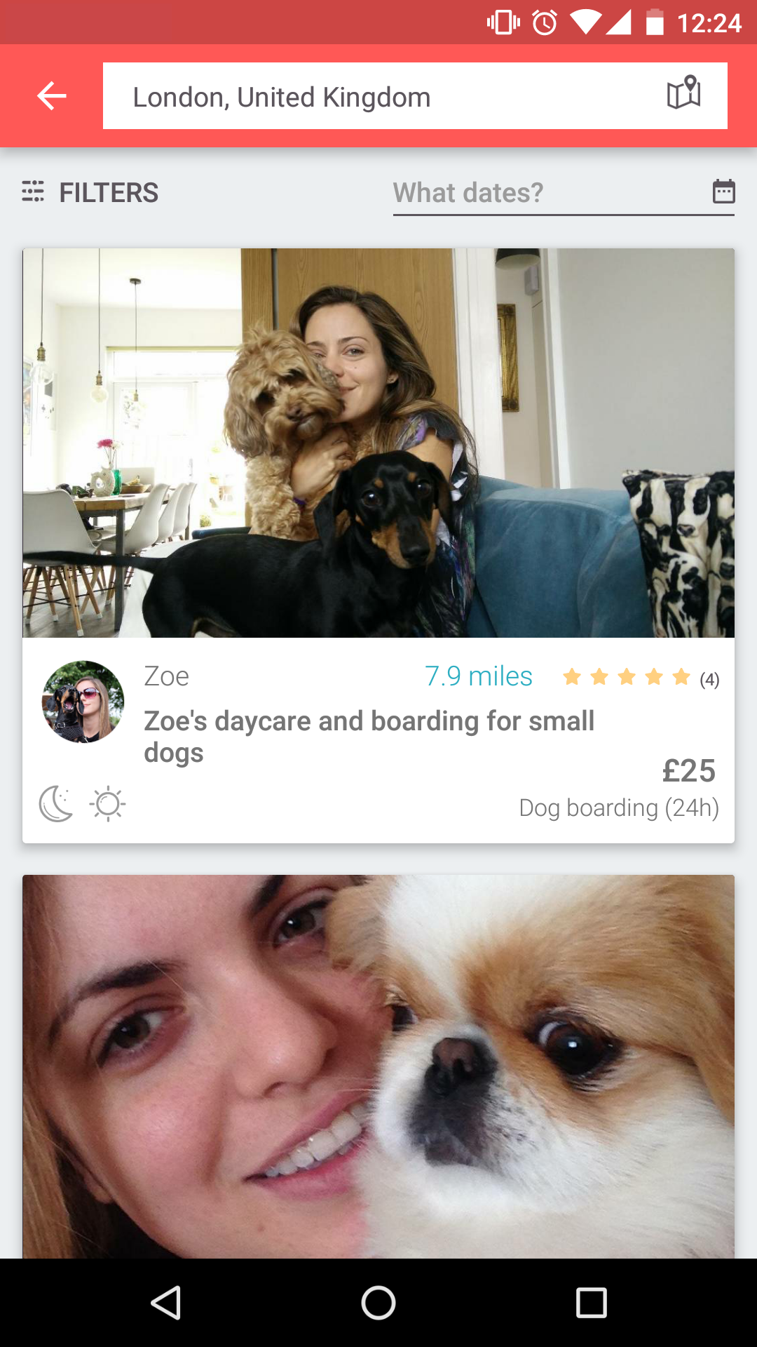 Android application DogBuddy screenshort