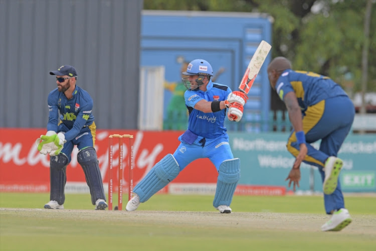 Rivaldo Moonsamy of the Multiply Titans the Momentum One-Day Cup match between VKB Knights and Multiply Titans at Diamond Oval on January 19, 2018 in Kimberley, South Africa.