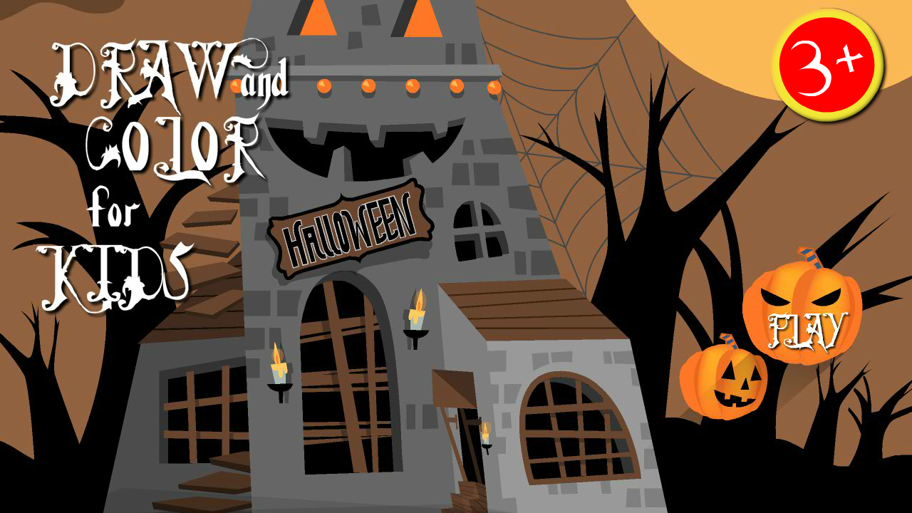 Android application Halloween paint draw for kids screenshort