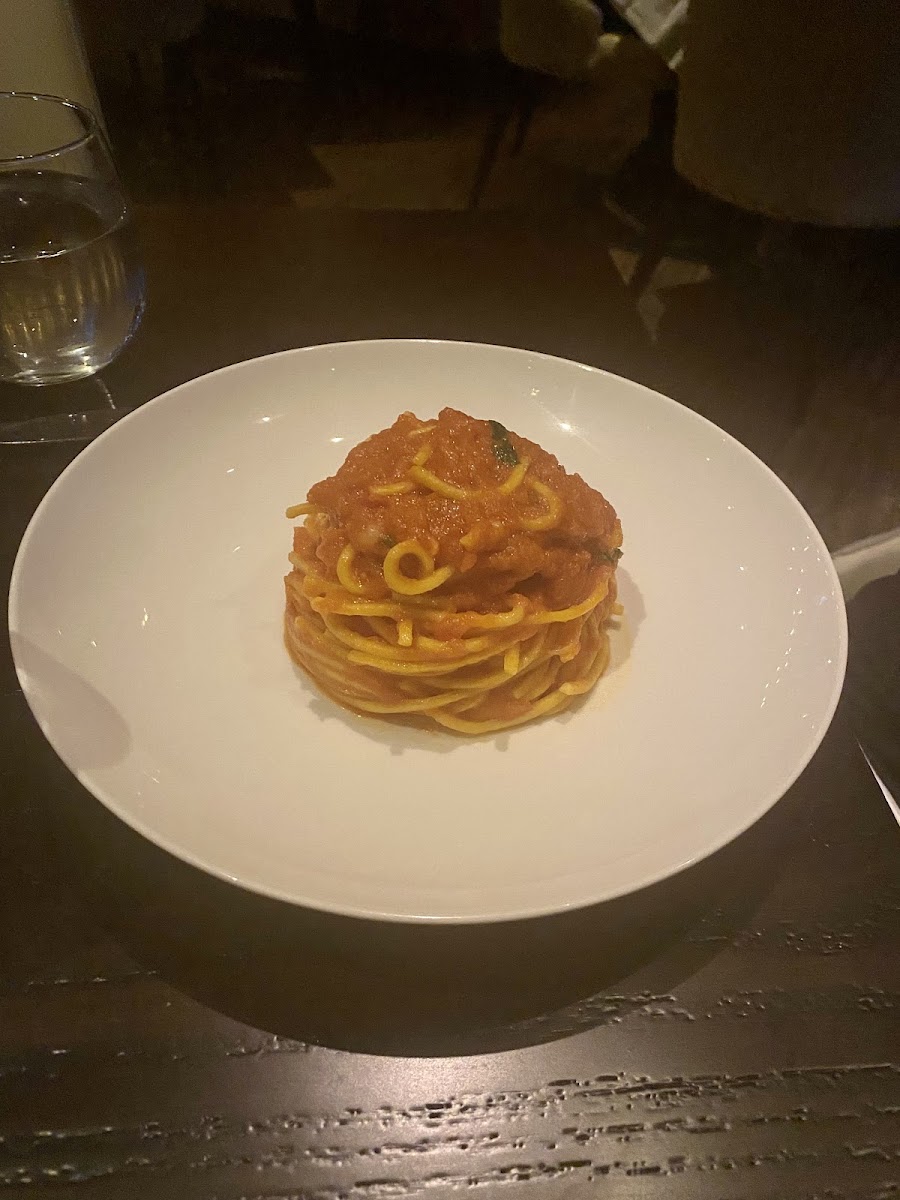 spaghetti (this one was not GF, though they do offer a GF version.