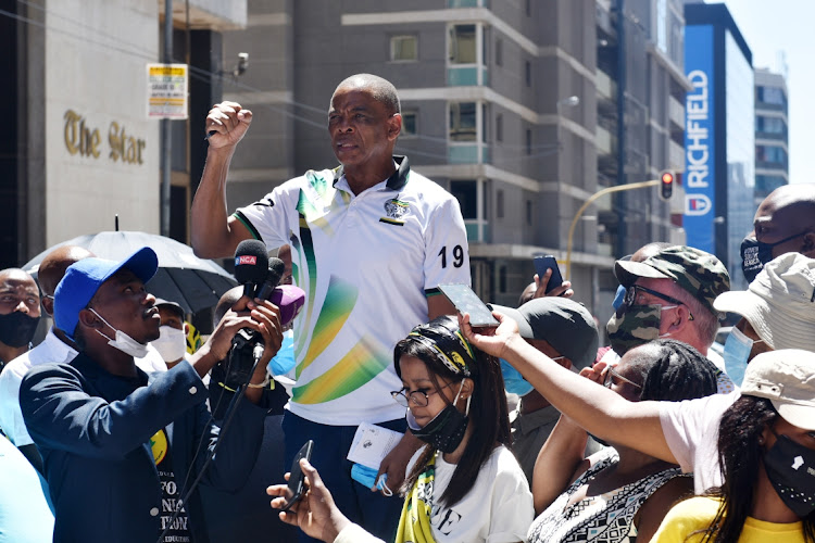 Suspended ANC secretary-general Ace Magashule was videoed hitting a punching bag.