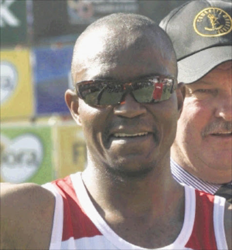 CASHING IN: Ludwick Mamabolo runs fine race. Pic. Thuli Dlamini. 30/05/2010. © Sowetan.