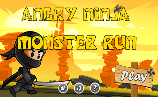 Android application Angry Ninja Monster Run screenshort