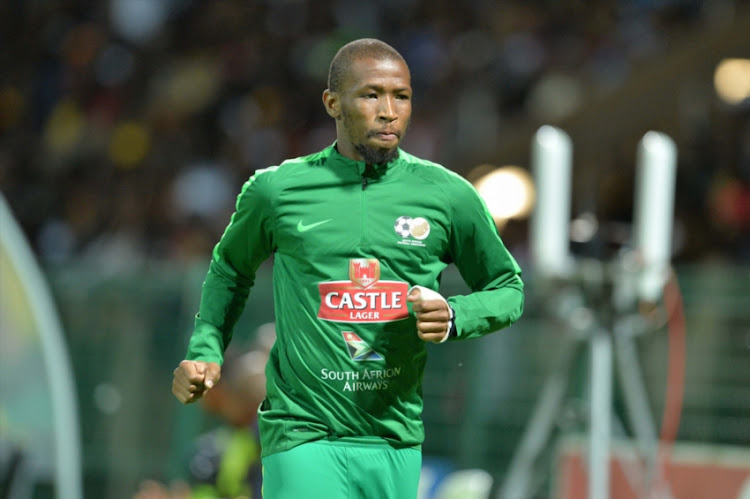 Kamohelo Mokotjo during the International friendly match between South Africa and Angola at Buffalo City Stadium on March 28, 2017 in East London, South Africa.