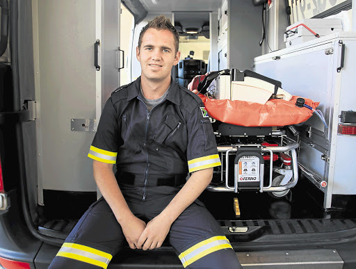 Nkosi Johnson's childhood friend, Eric Nicholls, is now a paramedic at Garden City Hospital Picture: SIMPHIWE NKWALI