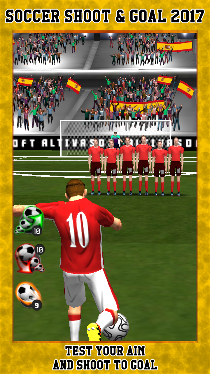 Android application Football Shoot &amp; Goal FREE screenshort