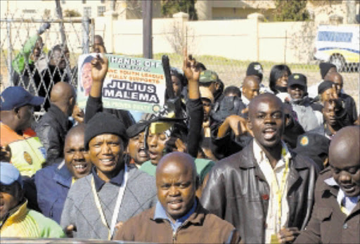 IN NEED OF HOPE: Members of the ANC Youth League arrive at the 24th National Congress. Photo: Martin Rhodes