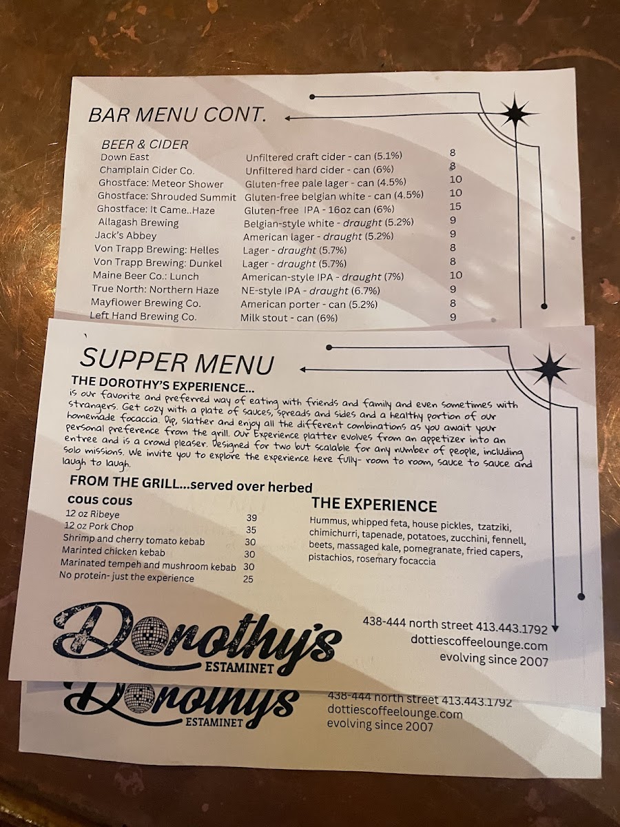 Menu as of 3.1.24