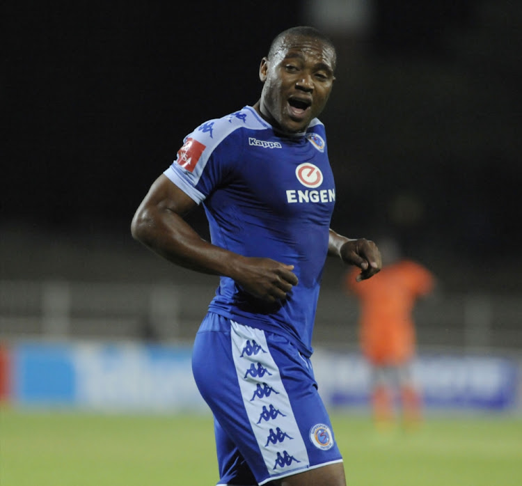 Thuso Phala of SuperSport United celebrate scoring a goal during the Absa Premiership match between Polokwane City and SuperSport United at Old Peter Mokaba Stadium on May 06, 2017 in Polokwane, South Africa. File photo.