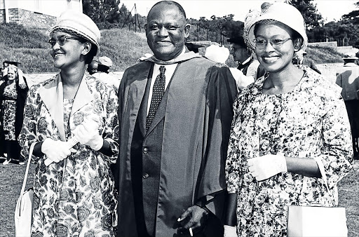 PRINCIPLED PRINCIPAL: ZK Matthews was appointed acting principal of Fort Hare in the 1950s. This photograph of Matthews, with his family, was taken at a Fort Hare graduation ceremonyPicture: FILE