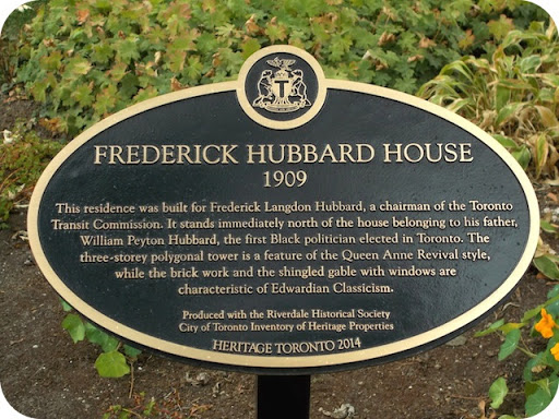 This residence was built for Frederick Langdon Hubbard, a chairman of the Toronto Transit Commission. It stands immediately north of the house belonging to his father, William Peyton Hubbard, the...