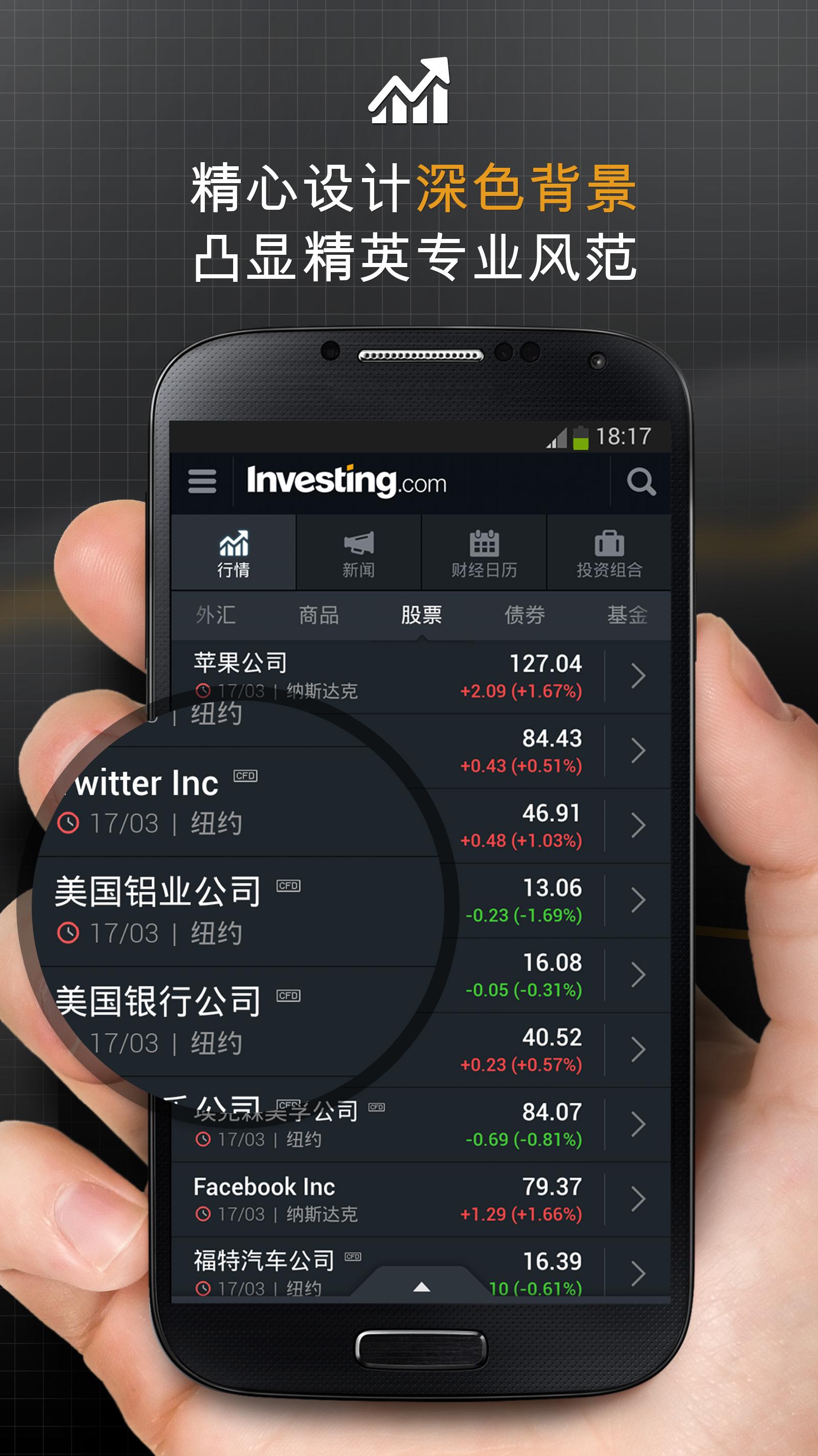 Android application Investing.com: Stocks & News screenshort