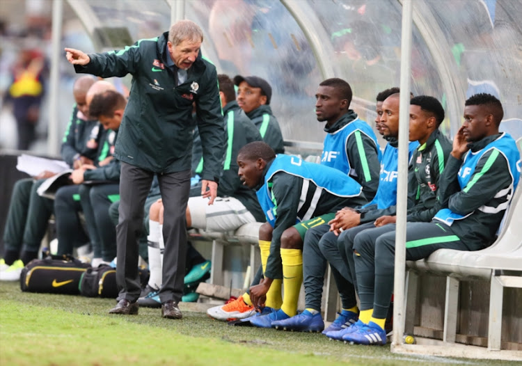 Stuart Baxter during the 2019 Africa Cup of Nations qualifying match between South Africa and Libya at Moses Mabhida Stadiium on September 08, 2018 in Durban, South Africa.